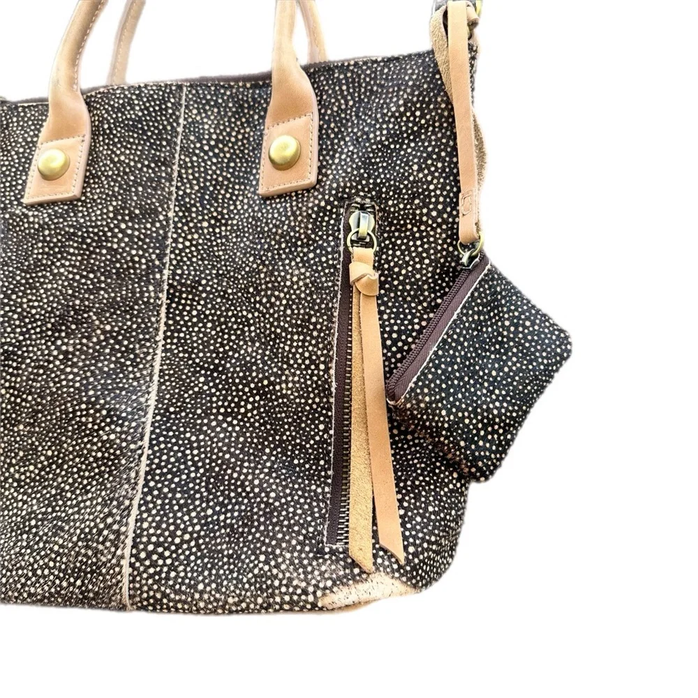 Miss Albright Hair-On Hide Leather Satchel Crossbody/Shoulder Bag-adjustable
